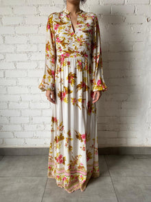 Hemant & Nandita | Natural Long Dress | Multicolor