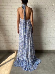 Hemant & Nandita | Long Dress | Blue/White