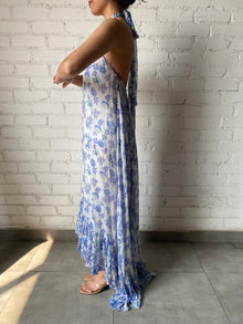 Hemant & Nandita | Long Dress | Blue/White