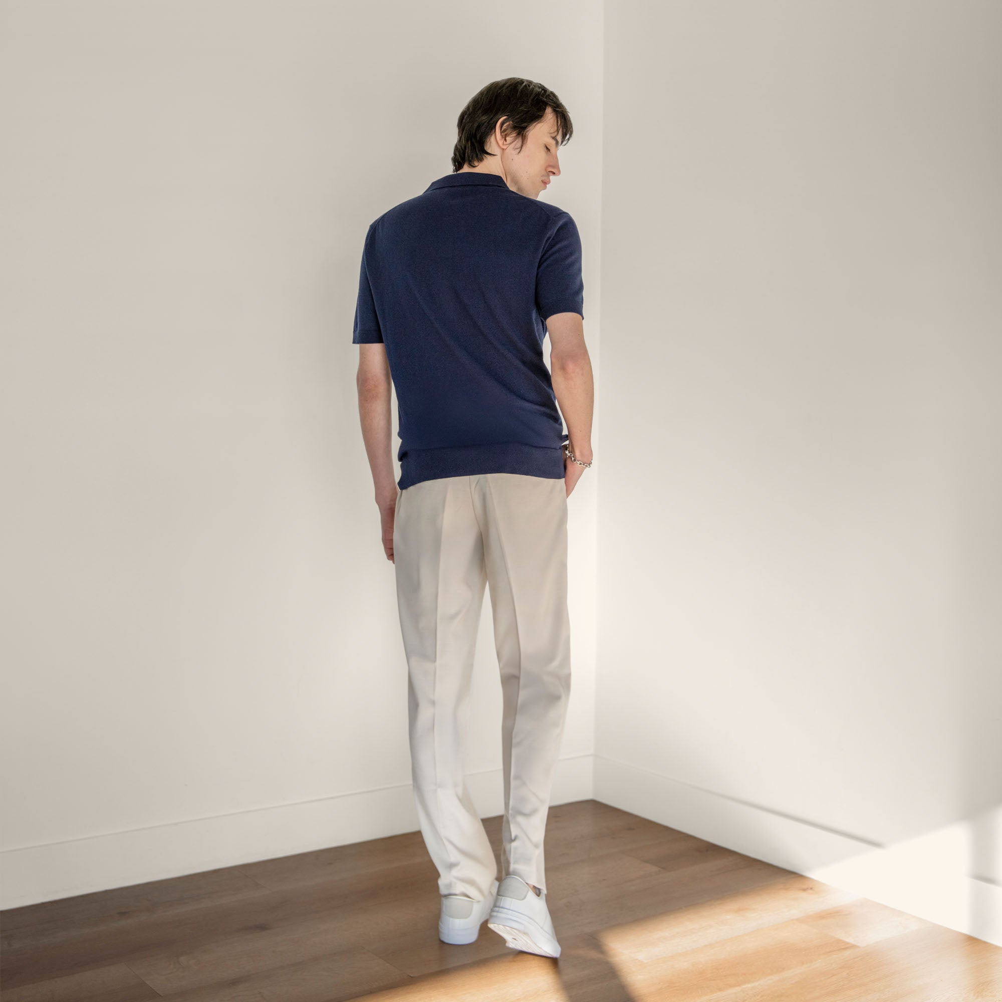 Mens | Elliot Featherlight Short Sleeve Polo | Navy