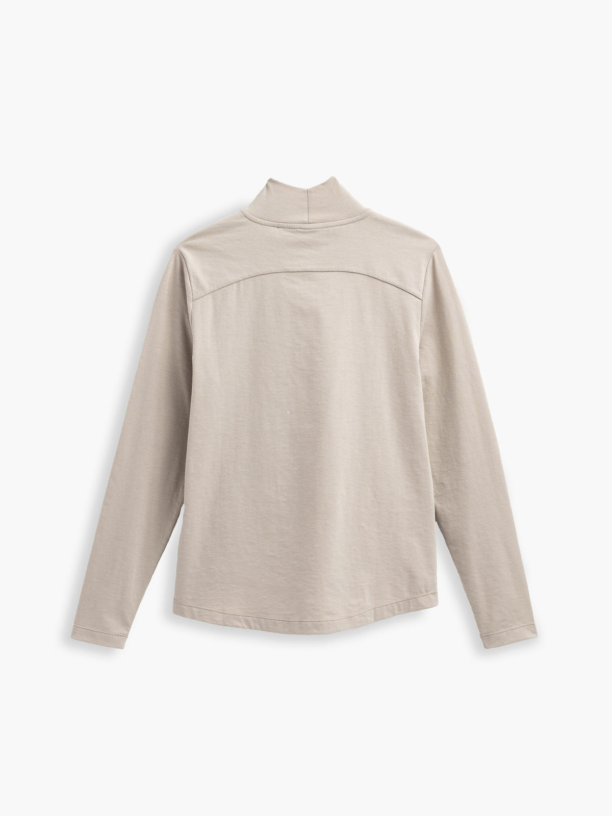 Womens | Composite Merino Long Sleeve Mock Neck | Taupe