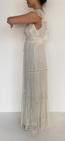 Hemant & Nandita | Lurex Long Dress | White