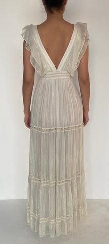 Hemant & Nandita | Lurex Long Dress | White