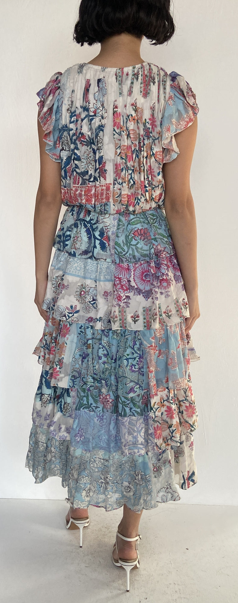 Hemant & Nandita | Aisa Short Dress | Blue
