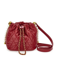 Girls | Coated Fabric Bucket Bag | Ruby