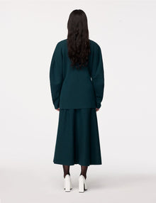 Another Tomorrow Merino Wool Knit Turtleneck in Juniper – Wool Women's Knitwear