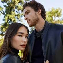 Mens | Chase Lambskin Leather Bomber Jacket | Black
