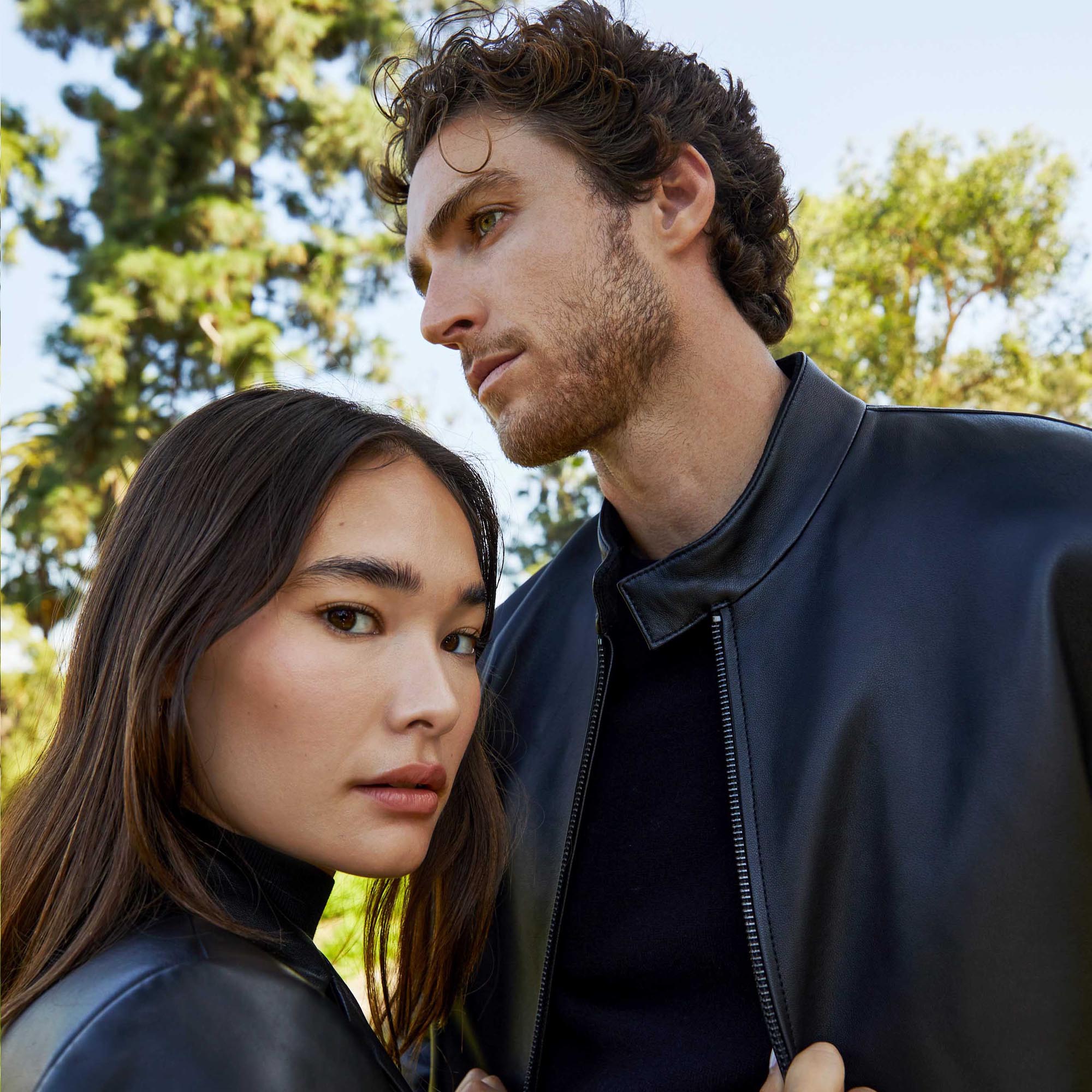 Mens | Chase Lambskin Leather Bomber Jacket | Black