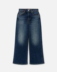 Womens | Comfort Stretch High Rise Wide Leg Crop | Smoke Water