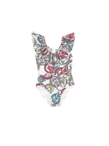 Girls | Bugs Bunny One-Piece Swimsuit | White