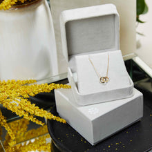 Womens | Interlocking Necklace | 14K Solid White Gold