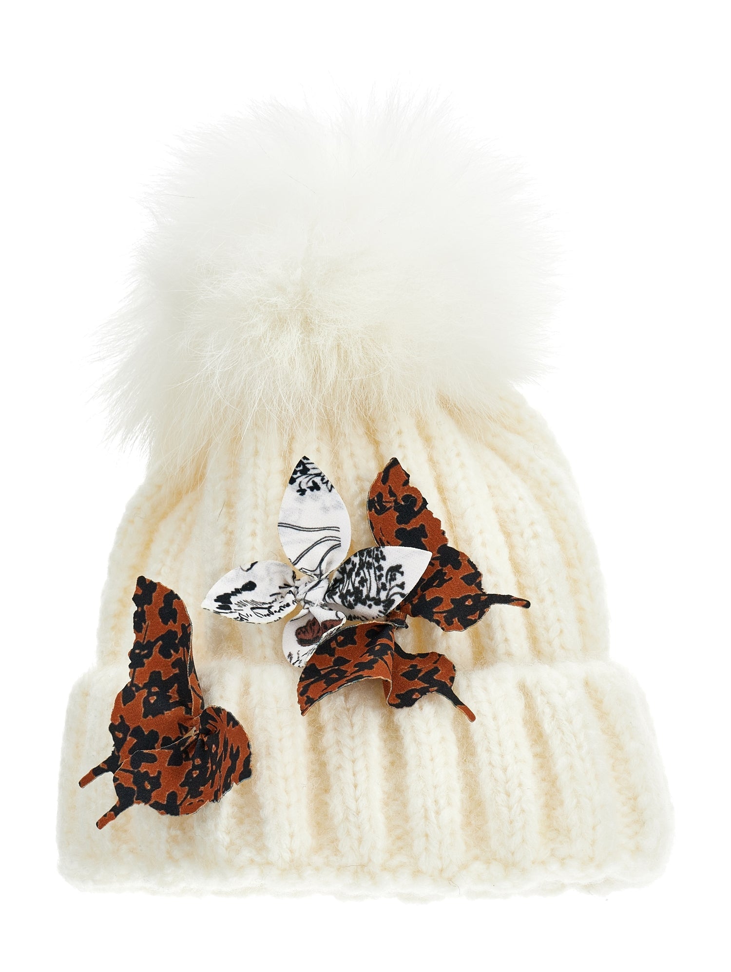 Girls | Wool Blend Hat With Pom Pom | Cream