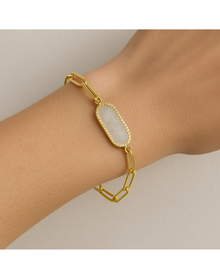 Moonstone Bracelet | 14k Yellow Gold