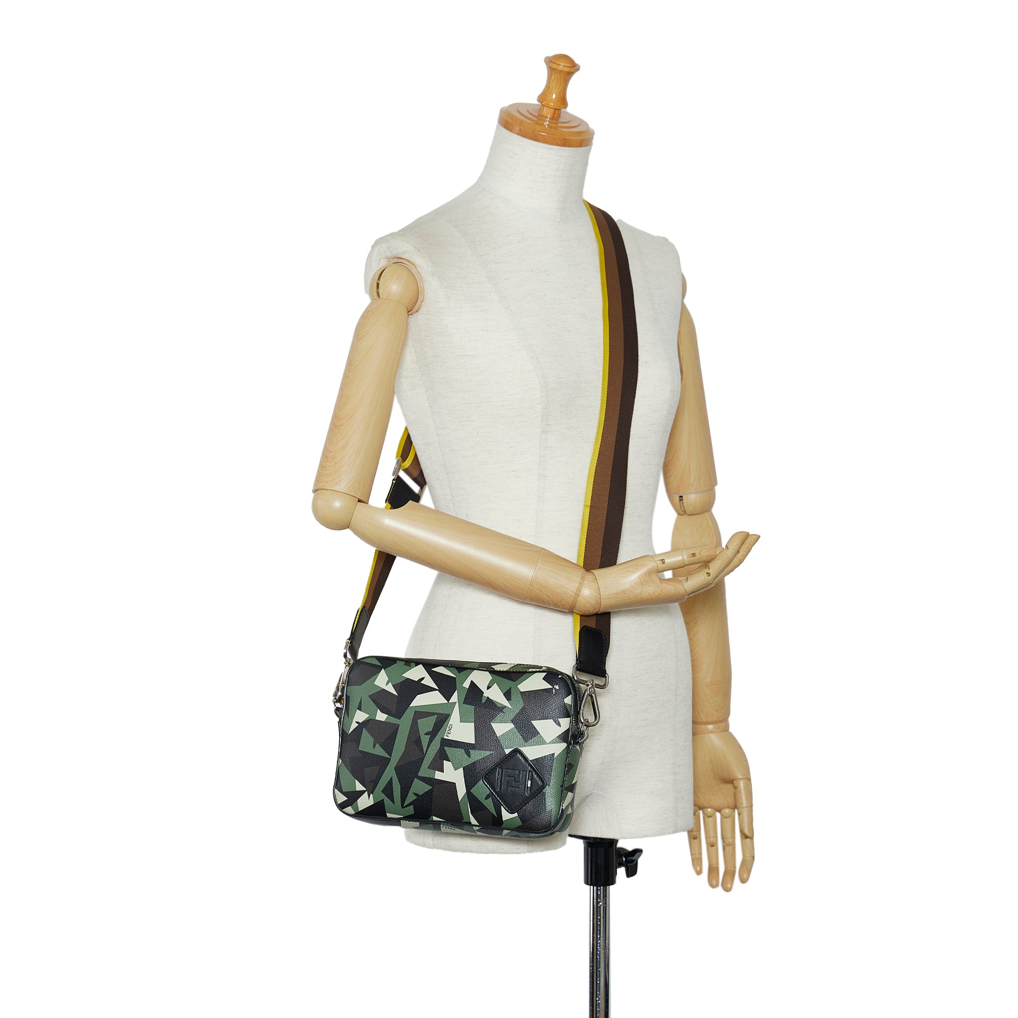 Fendi Pre-Owned Monster Eyes Camouflage Camera Bag | Women | Green