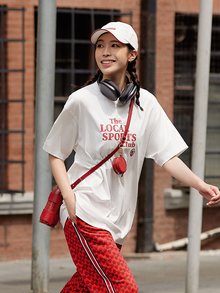 Loose Fit Letter Print T-Shirt | White