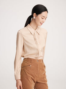 Silky Voluminous Blouse | Golden