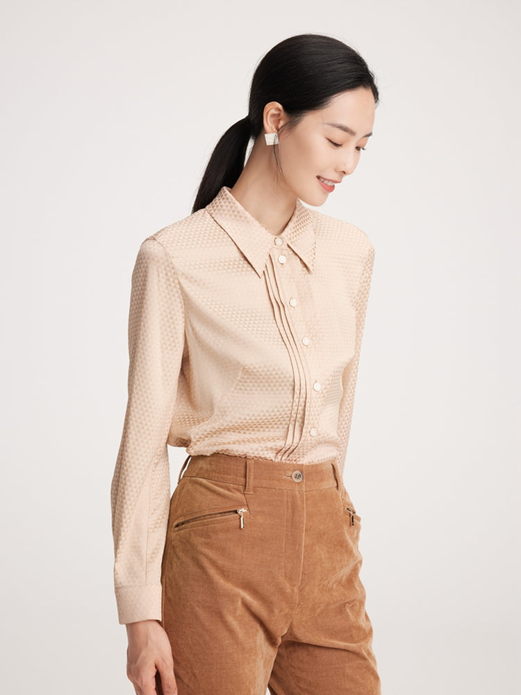 Silky Voluminous Blouse | Golden