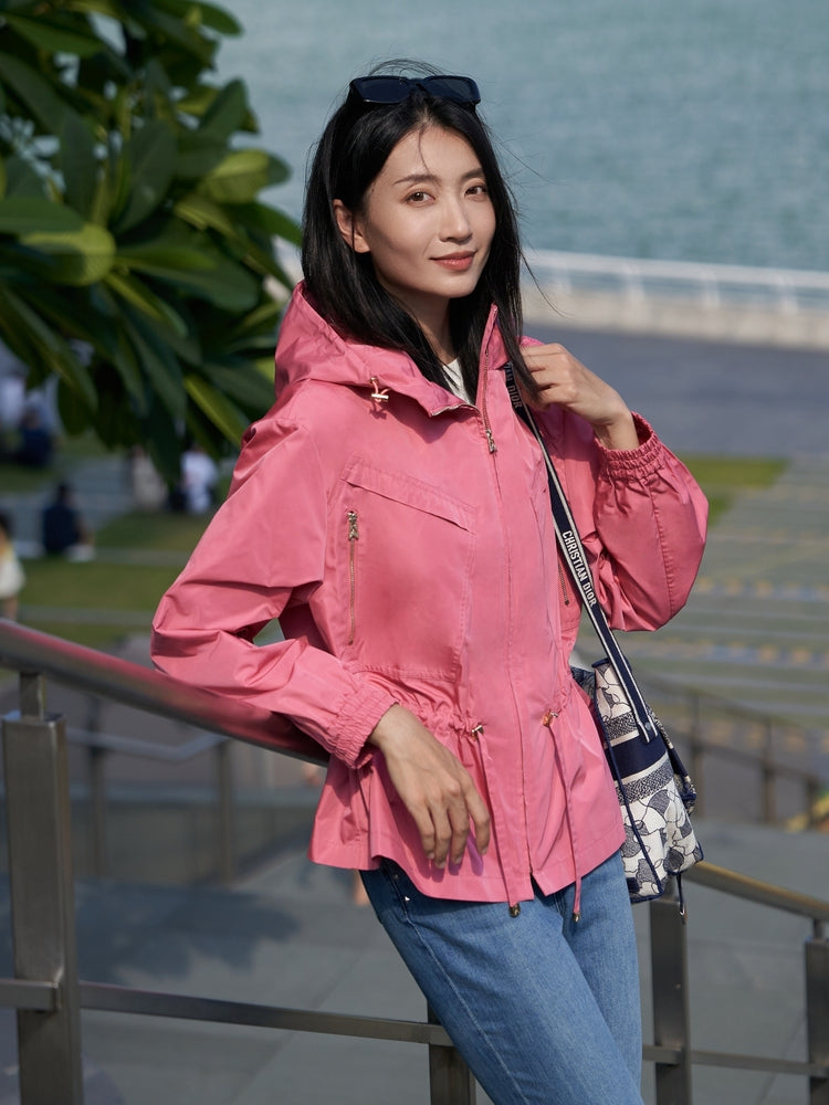 Silk Outdoor Jacket | Pink