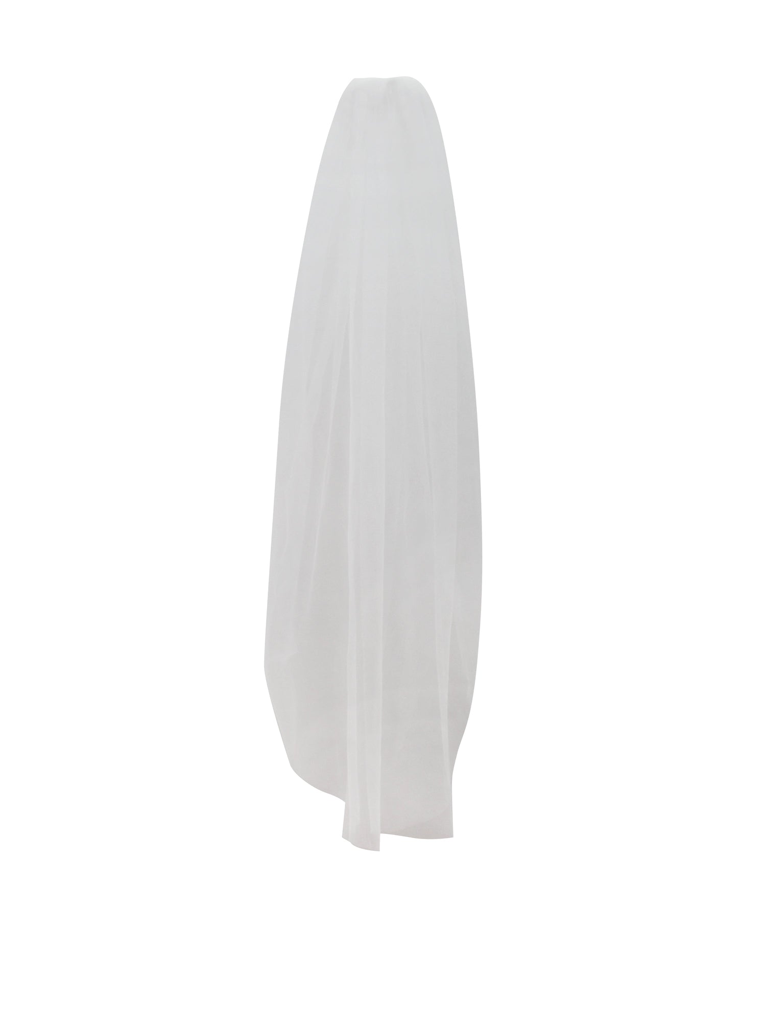 Fingertip Wedding Veil | White