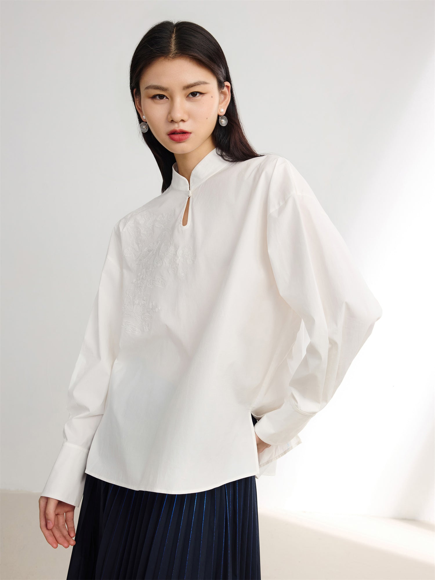 Chinese Style Shirt | White