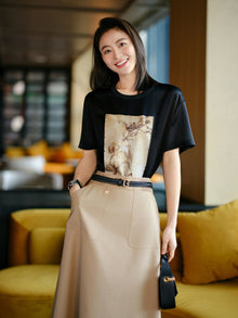 Acetic Acid Printed T-Shirt | Black