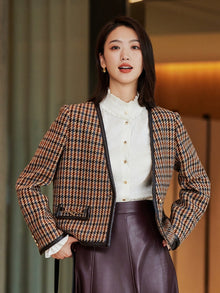 Houndstooth Jacket | Brown