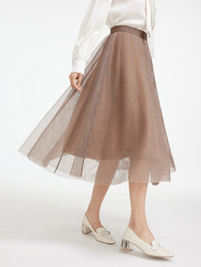 Mesh Fairy Skirt | Brown
