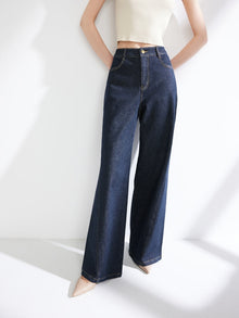 Wide-Leg Jeans | Navy