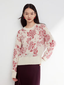 Mohair Crew Neck Sweater | Beige