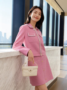 Classic Chic Parisian-Style Coat | Pink