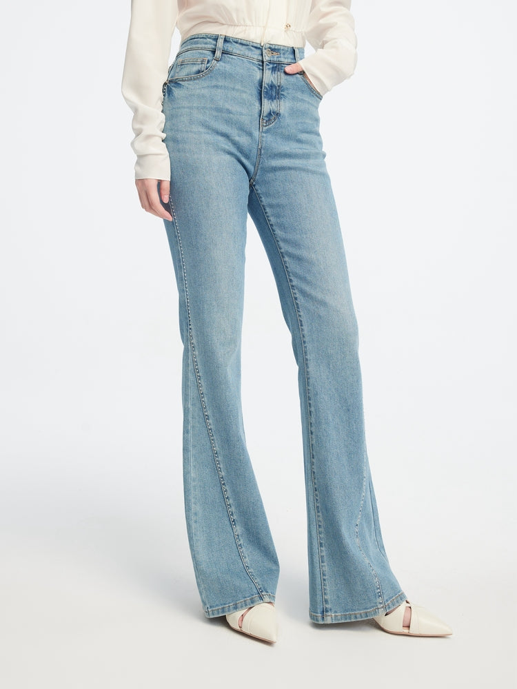 trendy flared pant | Blue