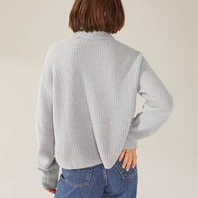 Womens | Ellie Chunky Cashmere Turtleneck | Pebble Grey