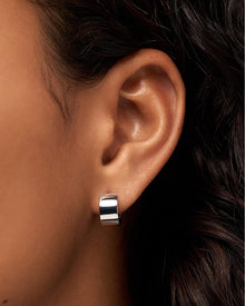 Eden Hoop Earrings | Rhodium on Brass