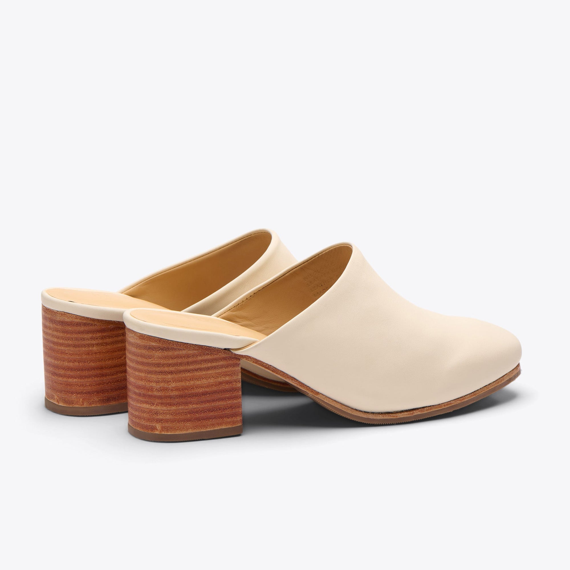 Womens | All-Day Heeled Mule | Bone
