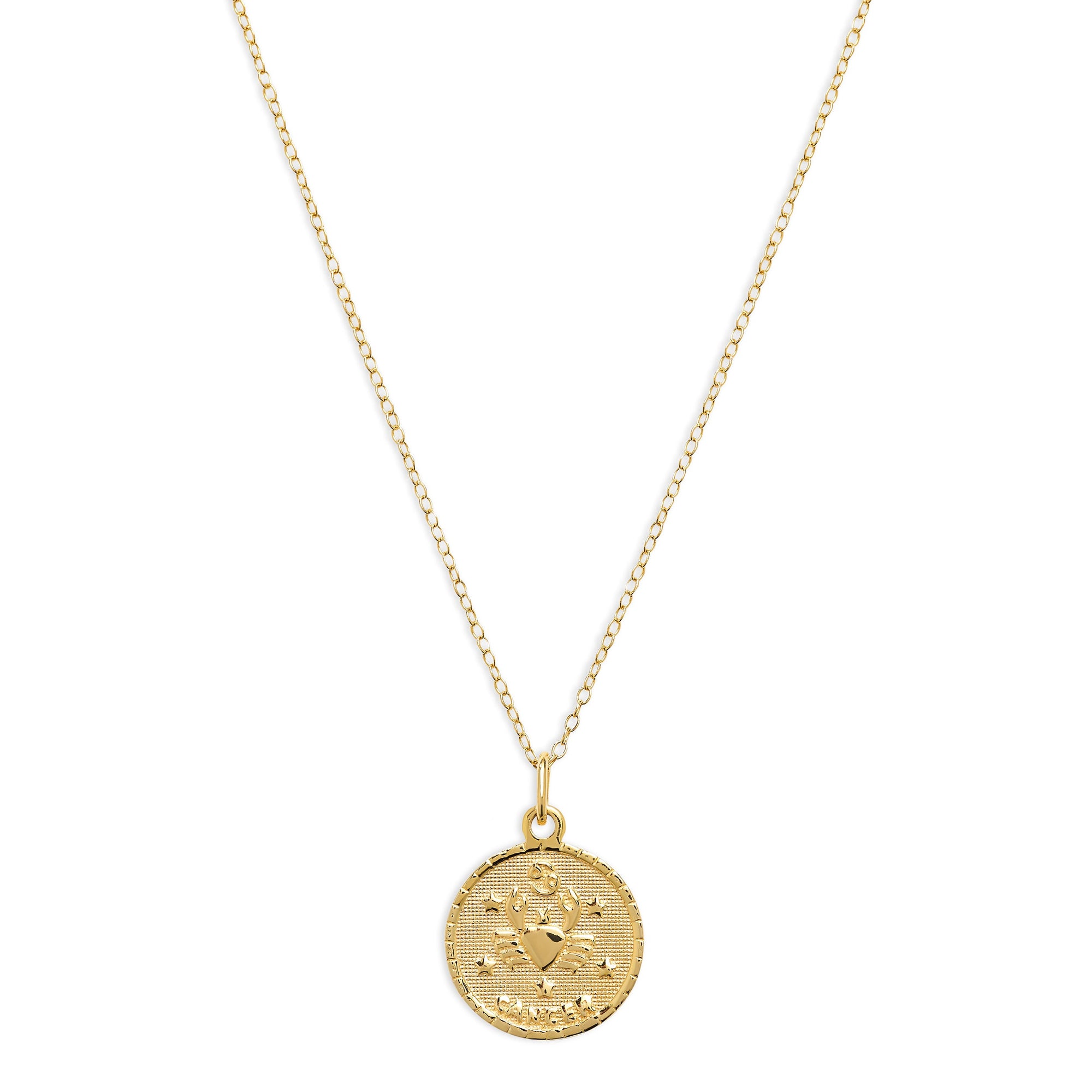 zodiac medal necklace