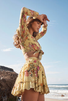Hemant & Nandita | Pria Short Skirt | Yellow