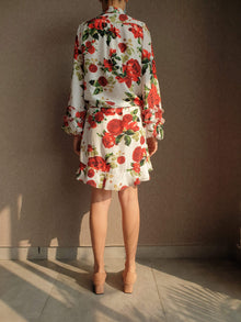 Rococo Sand | Rosie Floral Short Dress | White/Red