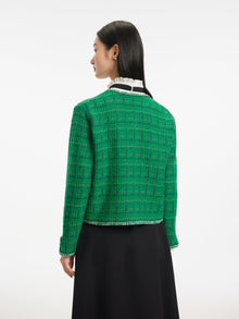 Trimmed Knit Top | Green