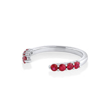 Women | Ruby Cosmic Light Open Shank Band | 14k White Gold