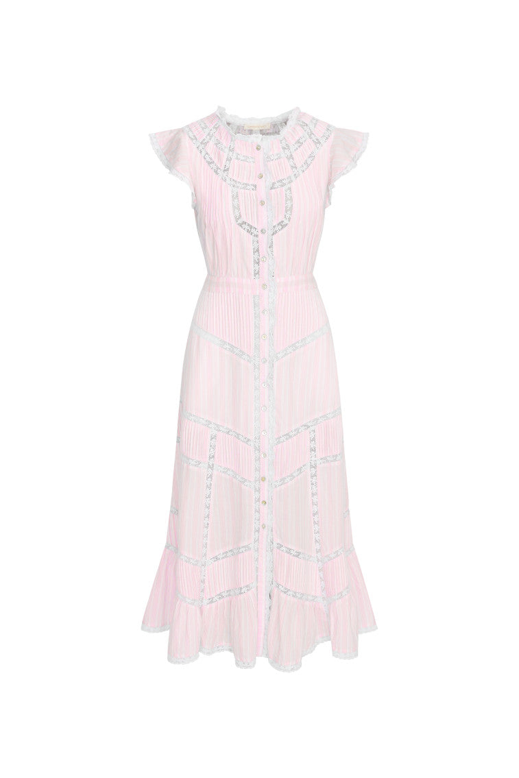 Womens | Remi Cotton Stripe Maxi Dress | Captiva Pink