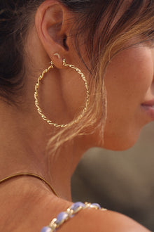Hanalei Twisted Hoops | Sivan Ayla x Luv Aj | 18K Gold Plated