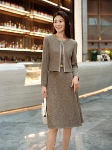 Two-Piece Waist-Cinching Dress | Golden
