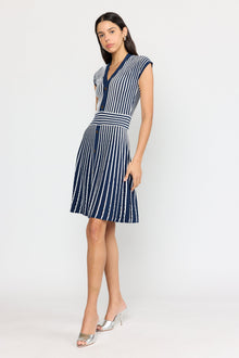 Kris Dress | Pinstripe Navy