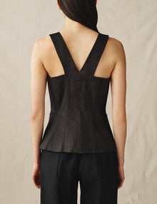 Womens | The Sculpted Vest | Black