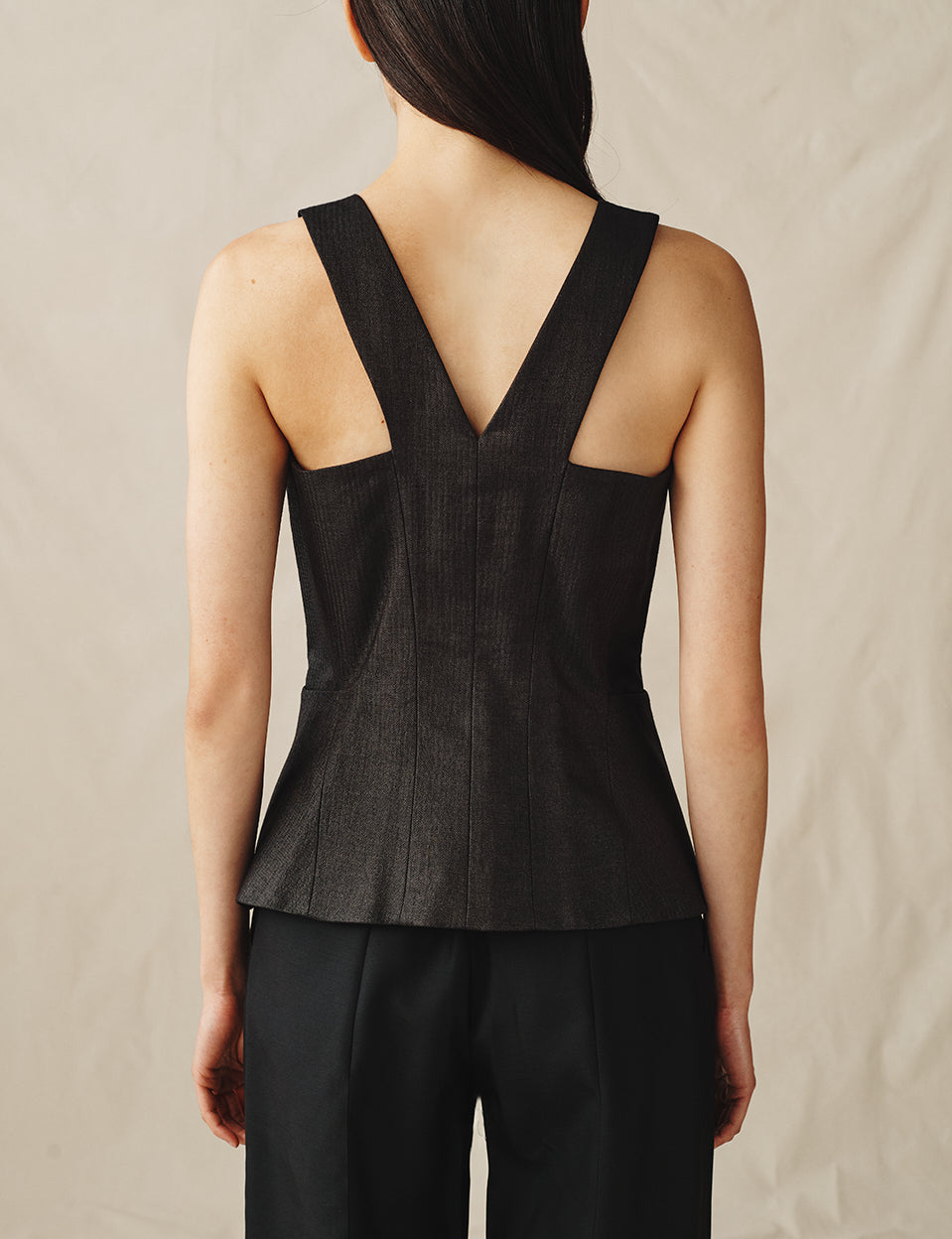 Womens | The Sculpted Vest | Black