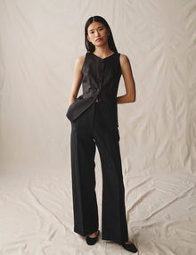 Womens | The Sculpted Vest | Black