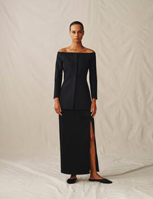 Womens | The Column Skirt | Black
