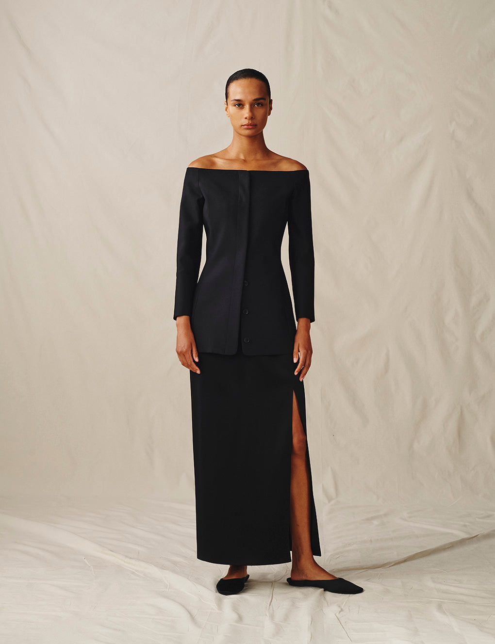 Womens | The Column Skirt | Black
