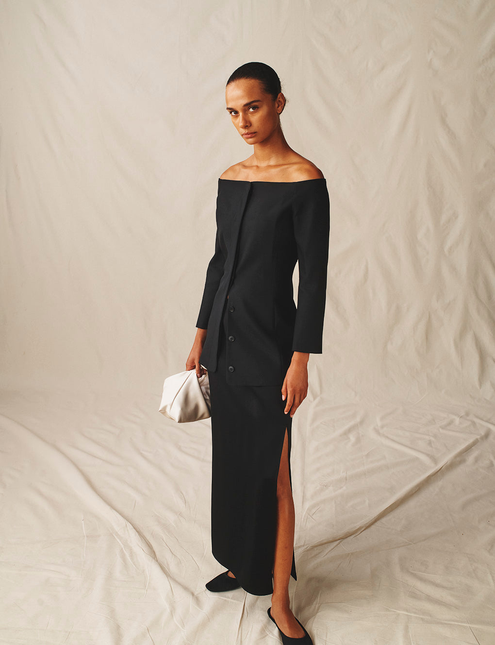 Womens | The Column Skirt | Black