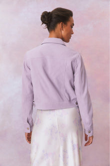 Womens | Seattle Leather Pastel Jacket | Lilac